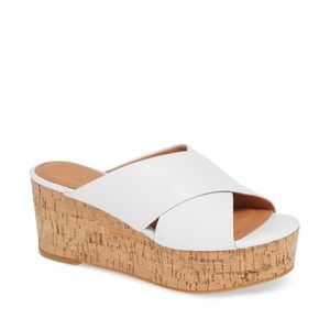 Halogen White Wedge Sandal